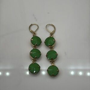 Elegant Green Drop Earrings
